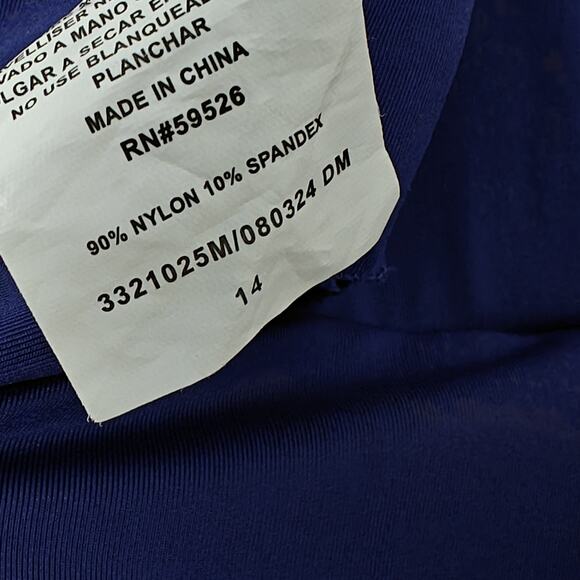 Trina Turk Breeze Floral Plunge Maillot One Piece Swimsuit Size 14 Colorful - Picture 10 of 12